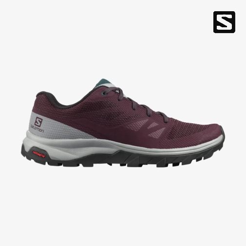 Burgundy Salomon Outline Women's Hiking Shoes | PH 89053O